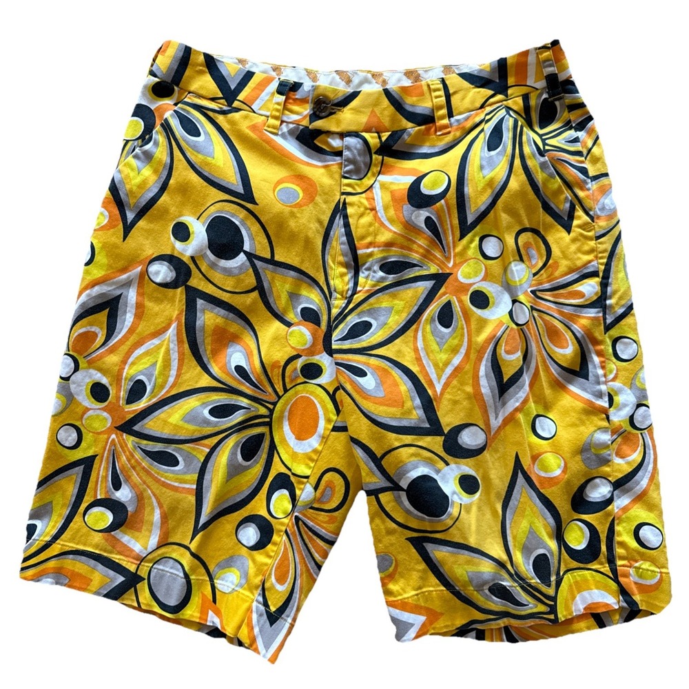 Loudmouth Yellow Golf Shorts Men's Size 34‎